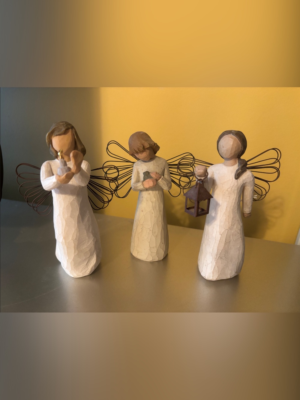 Willow Tree Handcrafted White Angel Sculpture Trio - Decorative Home Art